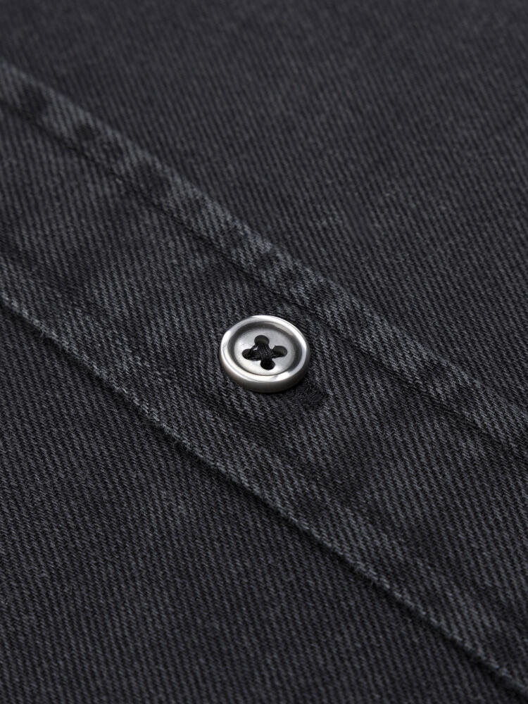 Chemise cintr&eacute;e Gustav en denim carbone
