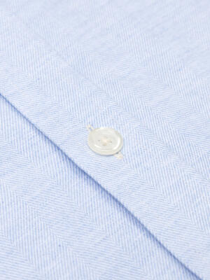 Chemise cintrée casual en flanelle ciel