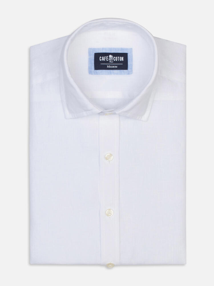 White linen fitted shirt