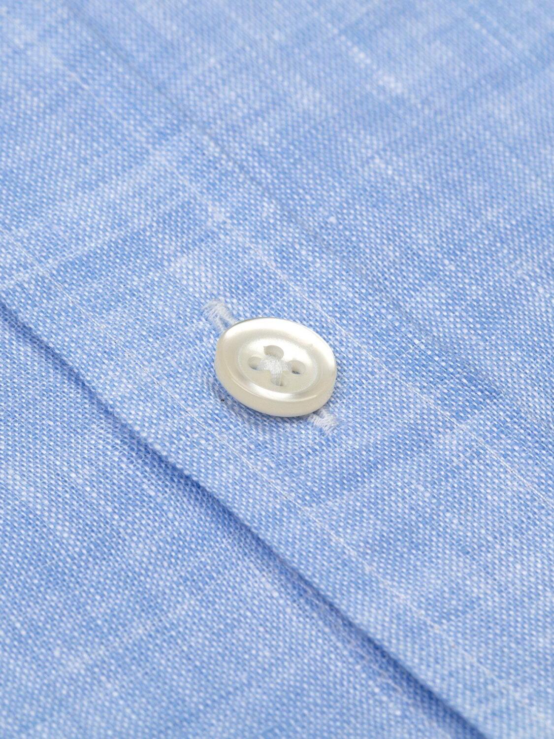 Chemise cintr&eacute;e ciel en lin