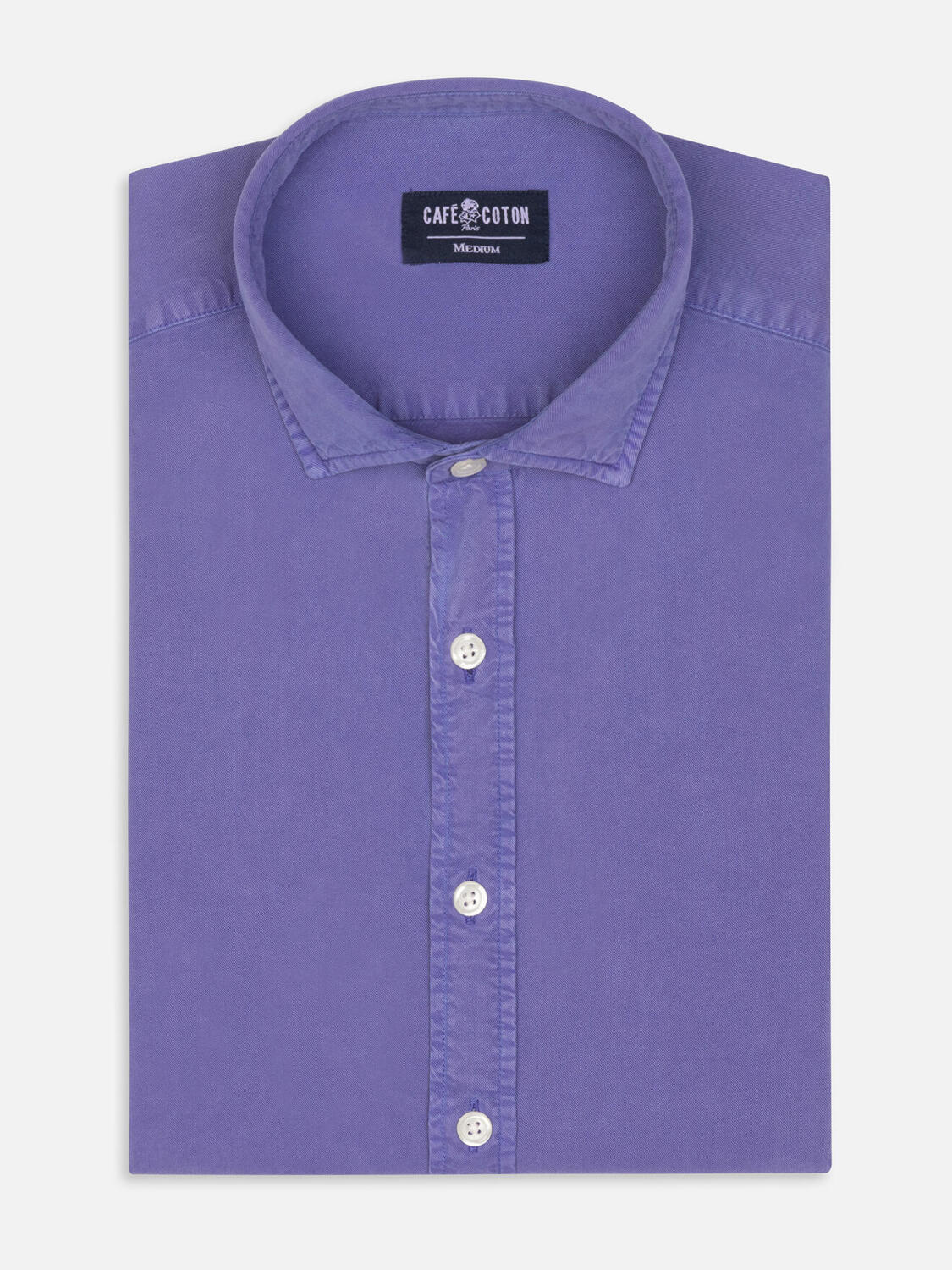 Camicia slim fit Lio in gabardine lavata parma