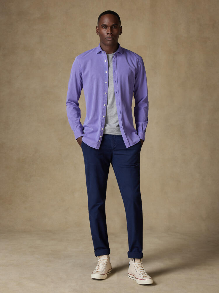 Lio slim fit shirt in parma washed gabardine