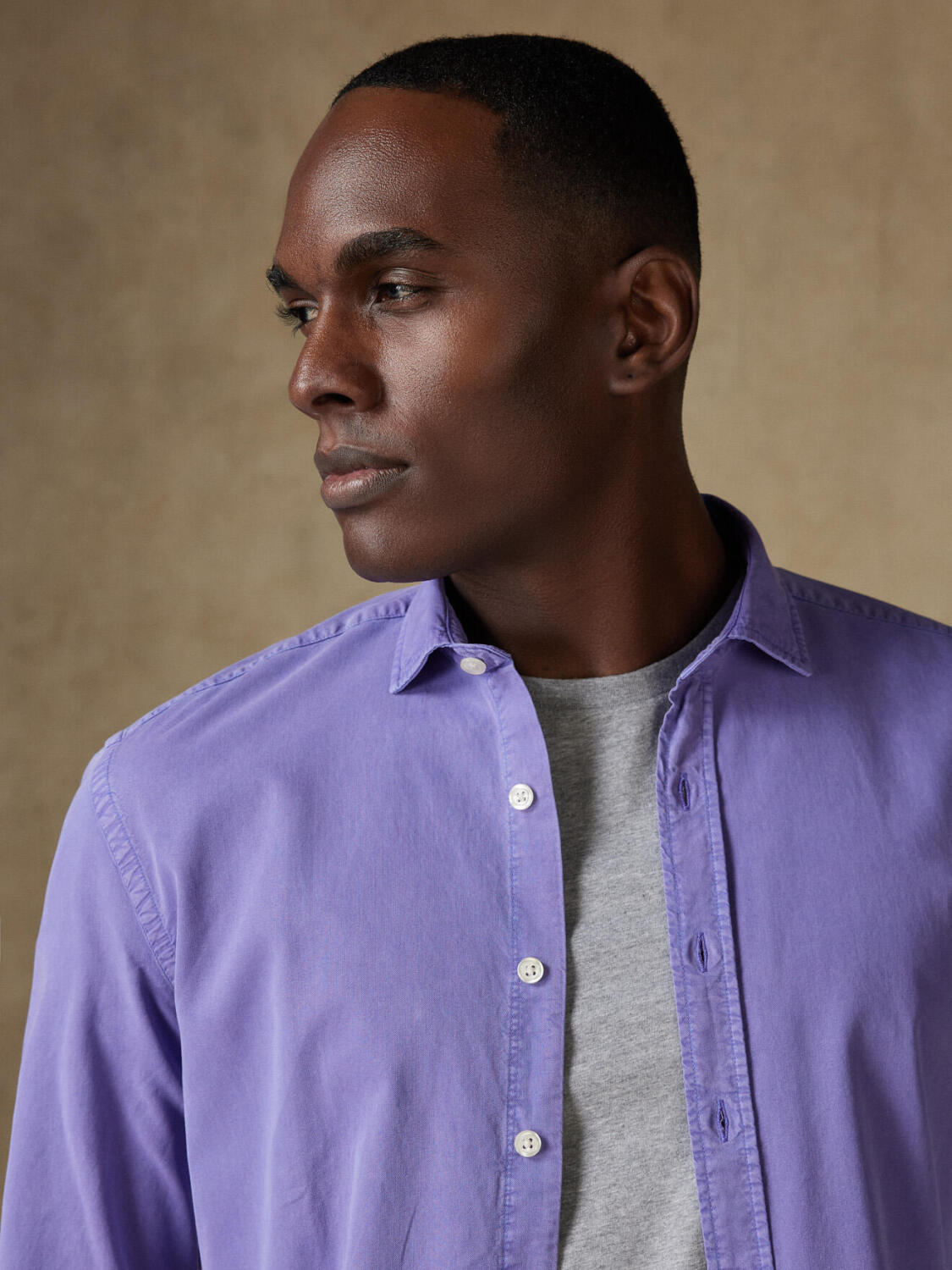 Camicia slim fit Lio in gabardine lavata parma