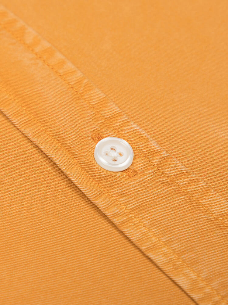 Lio slim fit shirt in saffron washed gabardine