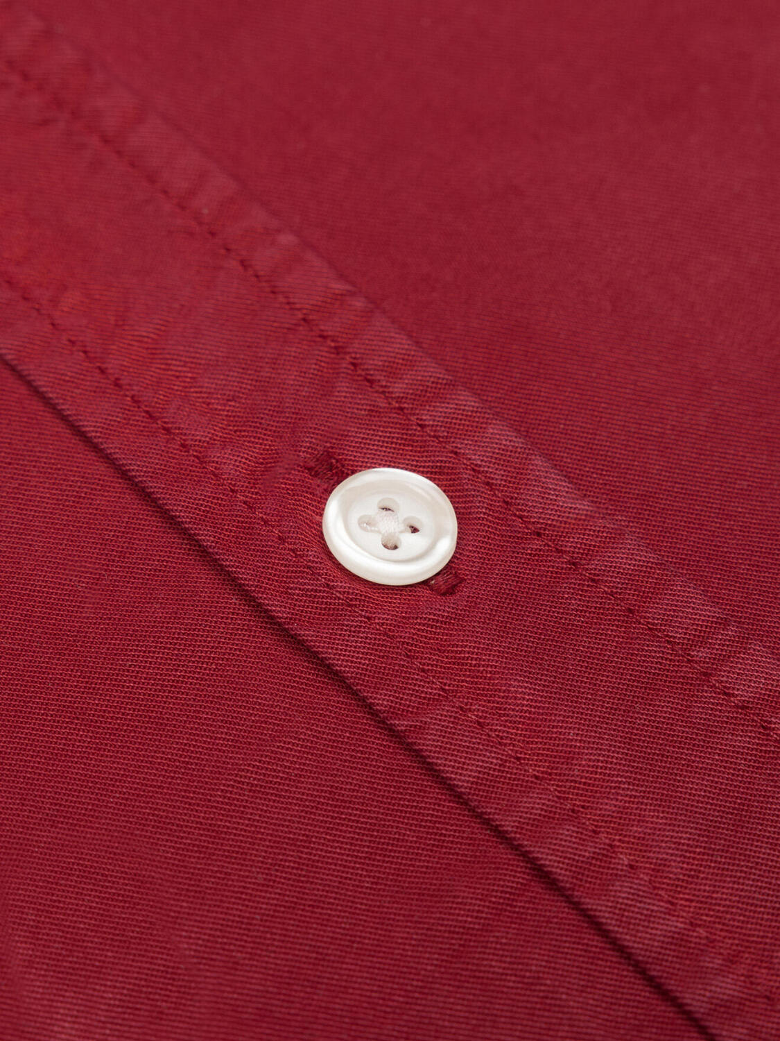 Chemise cintrée Lio en gabardine lavée rouge