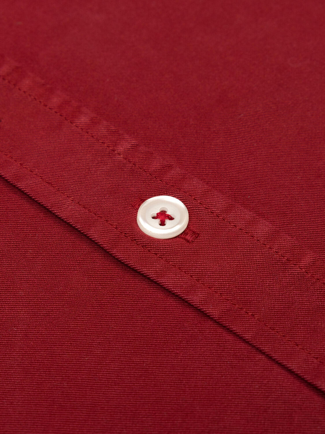 Camicia slim fit Lio in gabardina lavata rosso