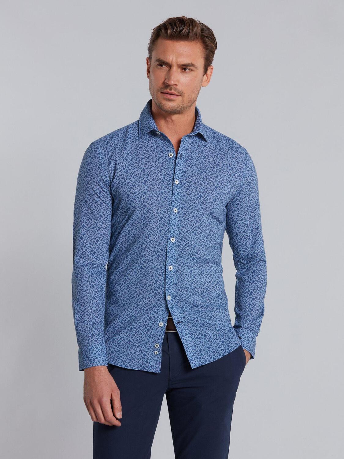 Chemise cintr&eacute;e Marty en lin &agrave; imprim&eacute; floral