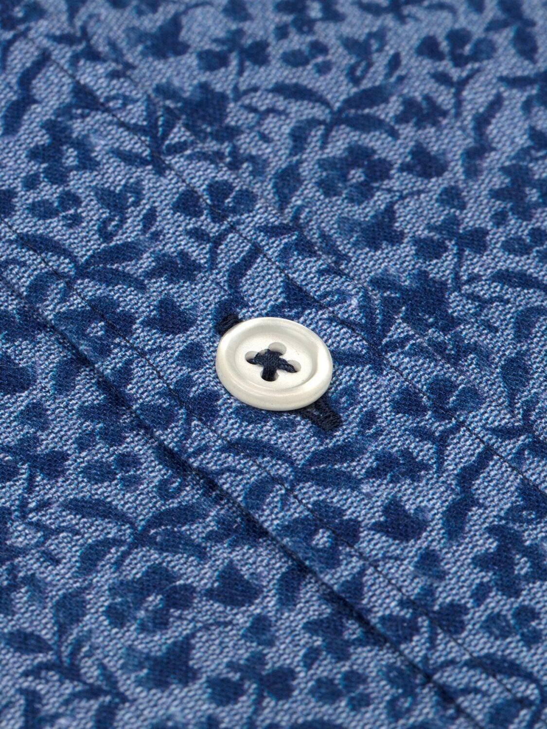 Chemise cintr&eacute;e Marty en lin &agrave; imprim&eacute; floral