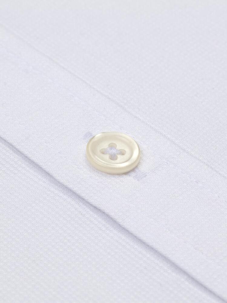 White piqué slim fit shirt