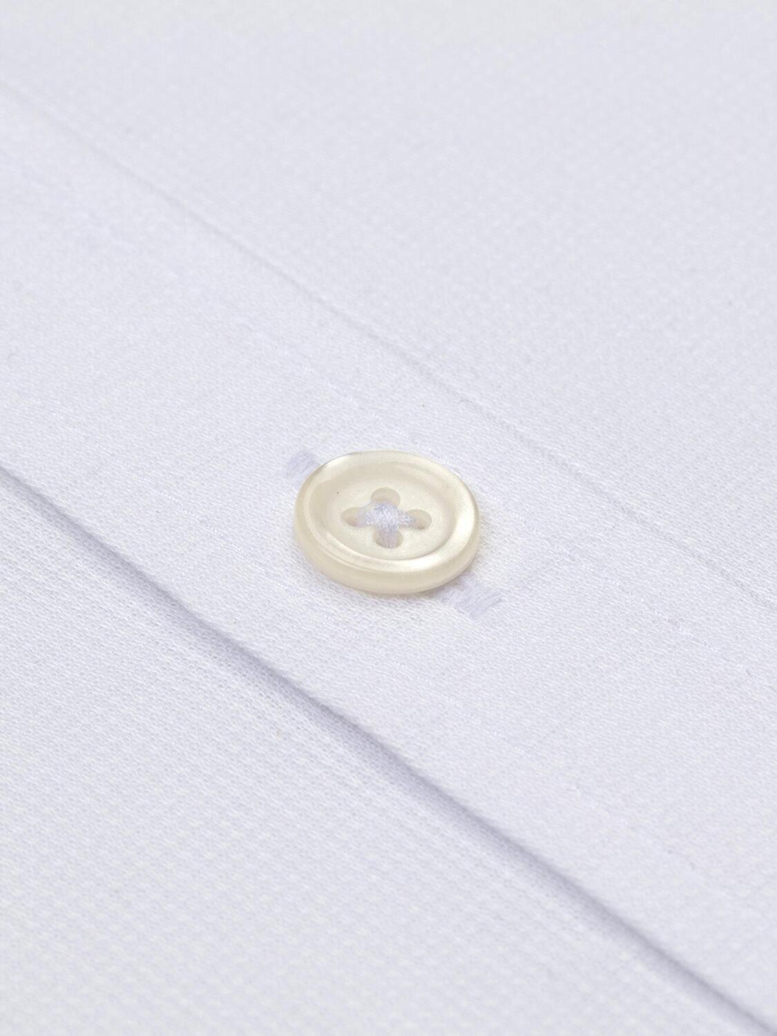 Chemise cintrée en piqué délavé blanc