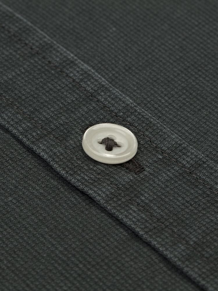 Grey piqué slim fit shirt