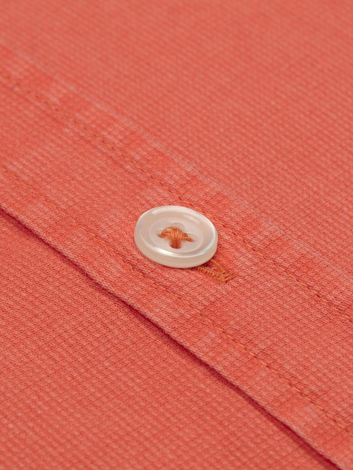 Orange piqué slim fit shirt