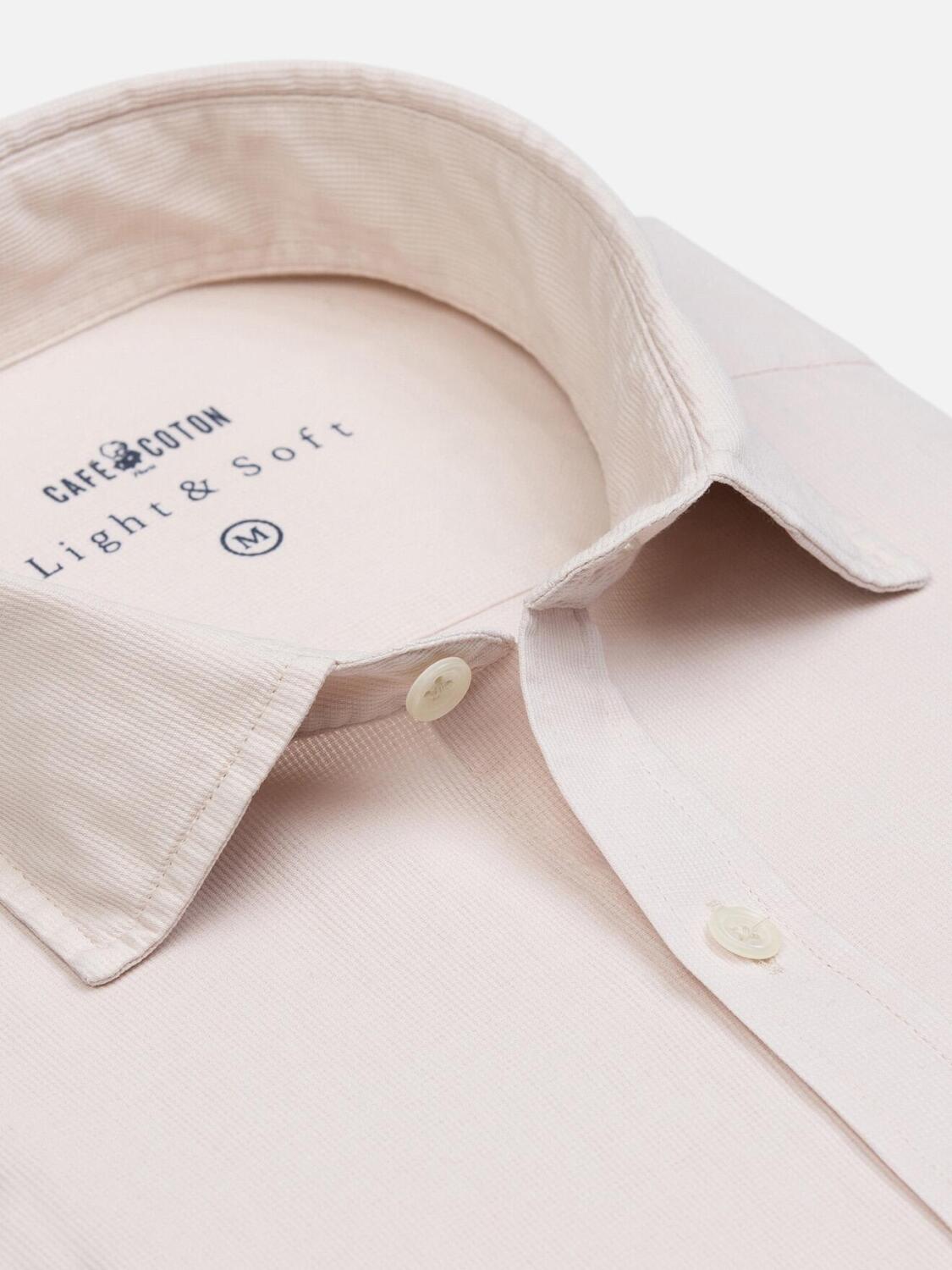 Chemise Cintrée sable en piqué lavé