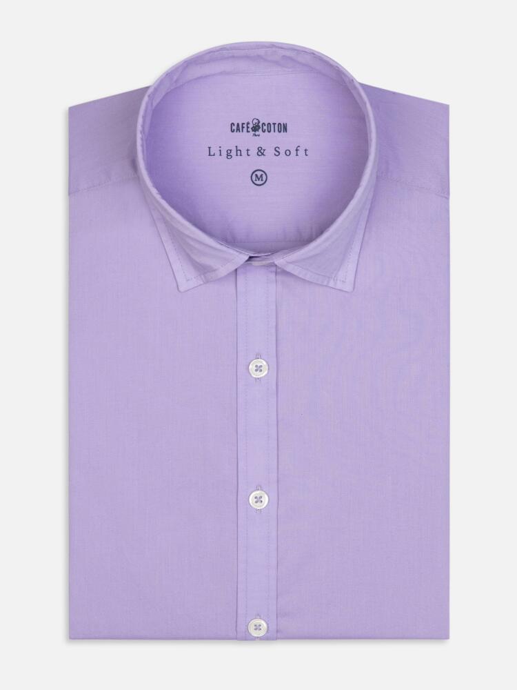 Chemise Cintrée parme en voile de coton