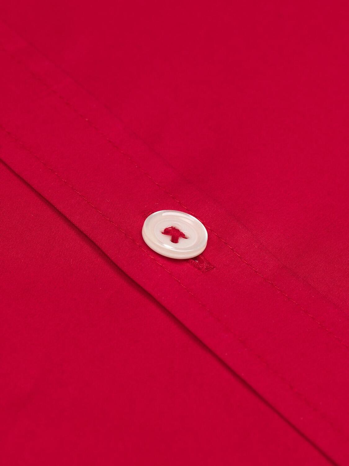 Chemise Cintrée rouge en voile de coton