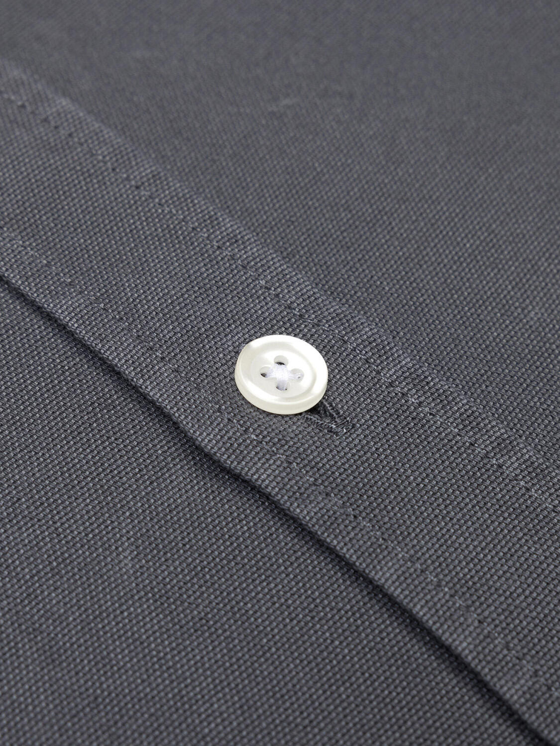 Theo carbon Washed Oxford slim fit shirt