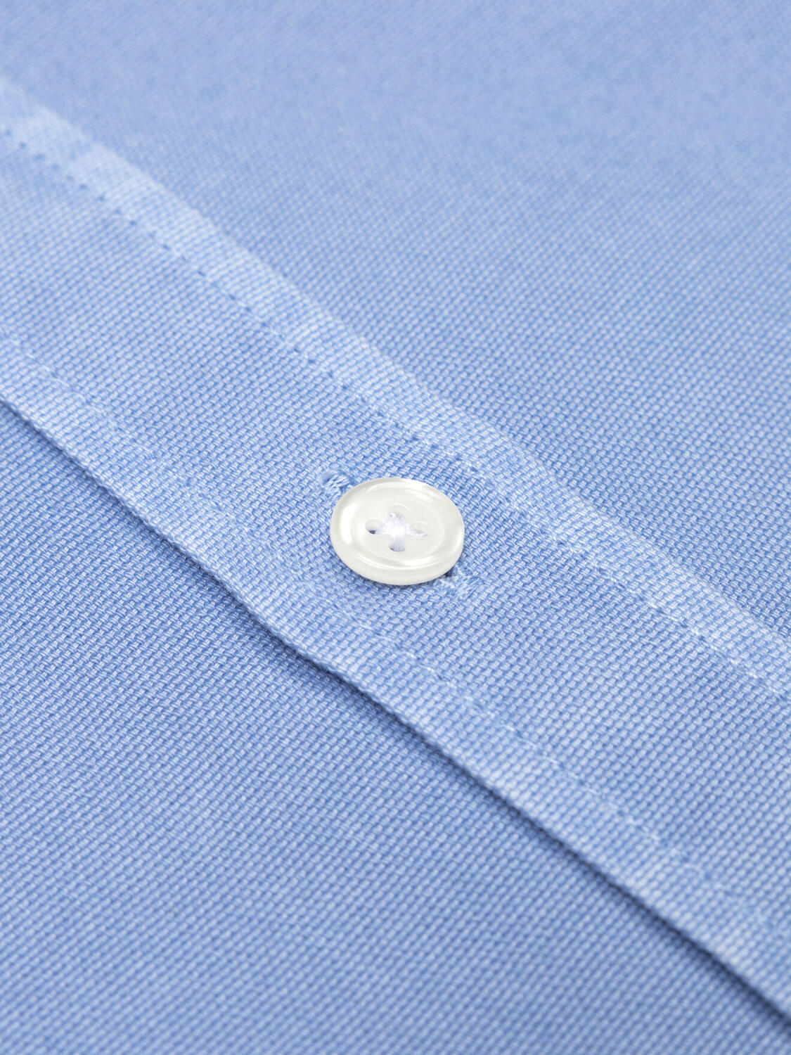 Camisa ajustada Oxford Lavada Theo Azul Cielo