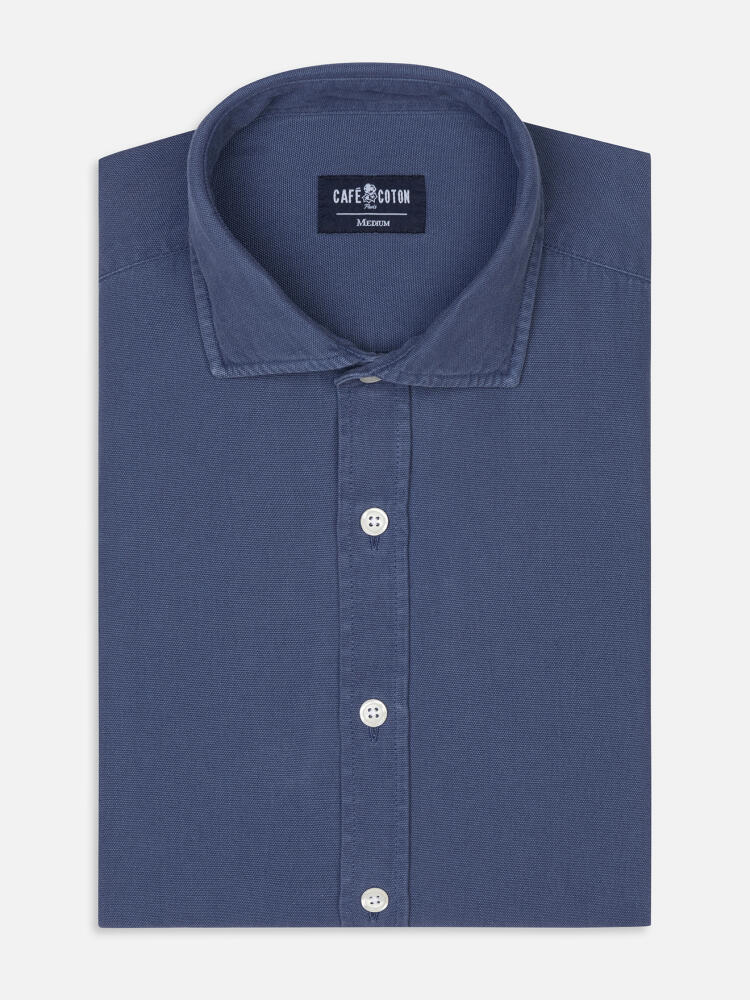 Theo Indigo Washed Oxford Hemd - Slim Fit