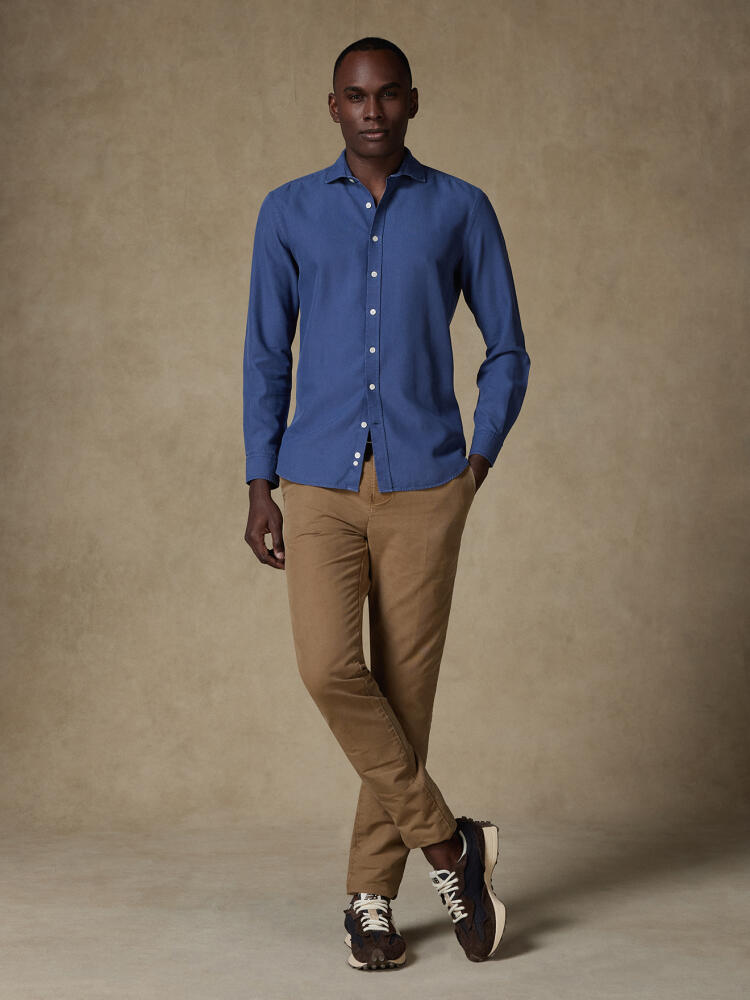 Theo Indigo Washed Oxford Hemd - Slim Fit