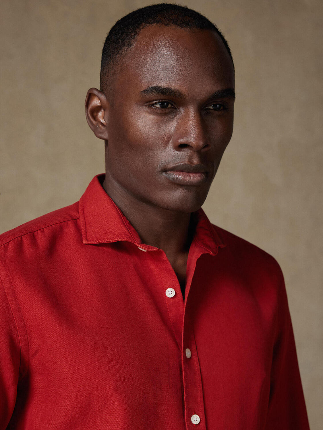 Camicia slim fit Oxford lavata Theo red