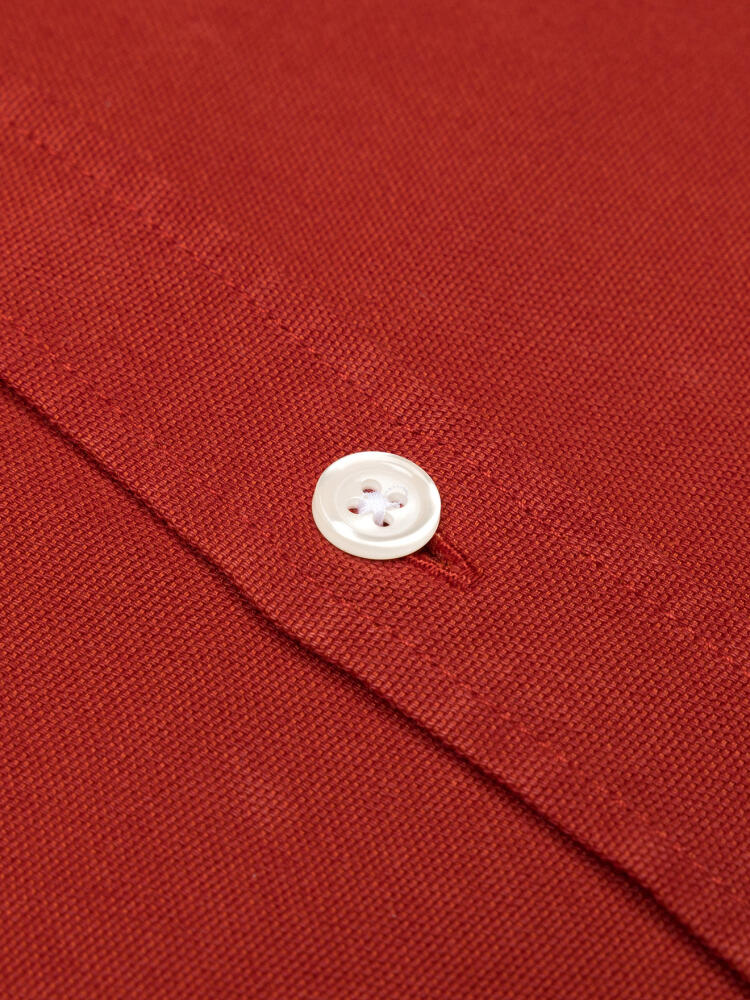 Chemise cintrée Theo en oxford lavé rouge