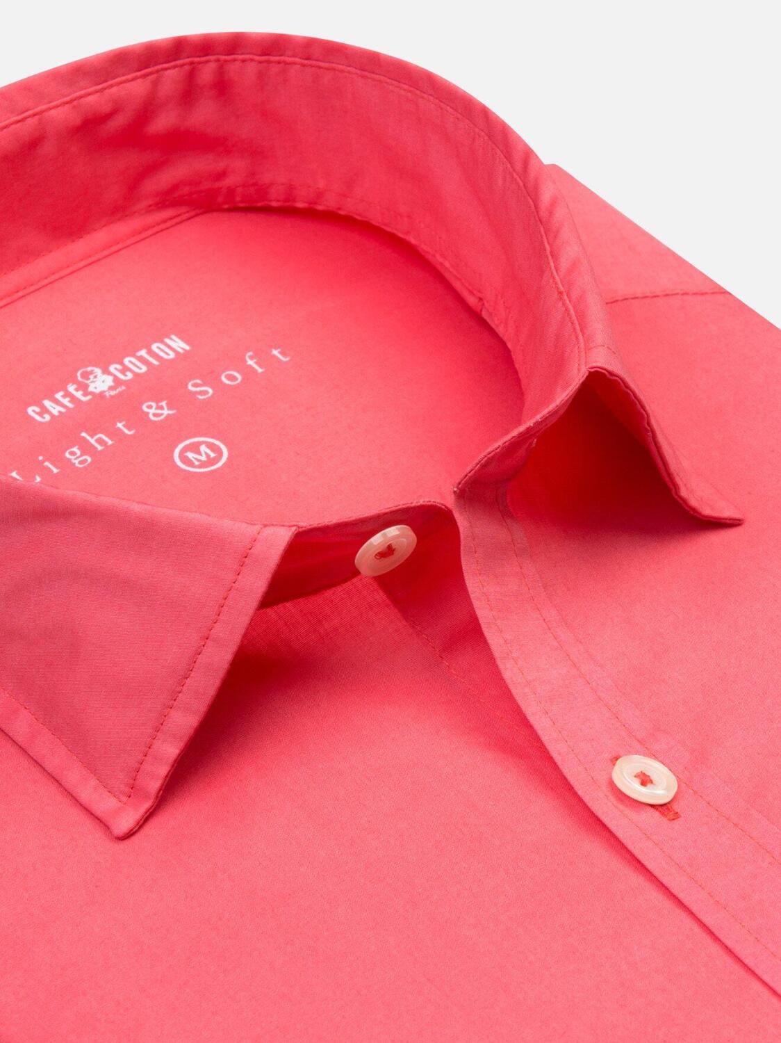 Chemise cintrée bonbon en voile de coton