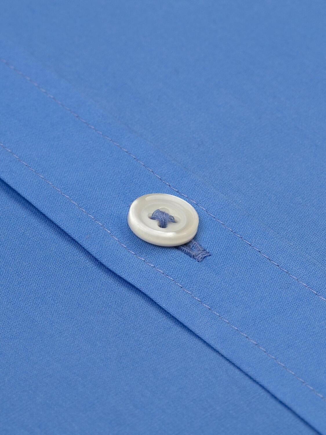 Chemise cintr&eacute;e ciel en voile de coton