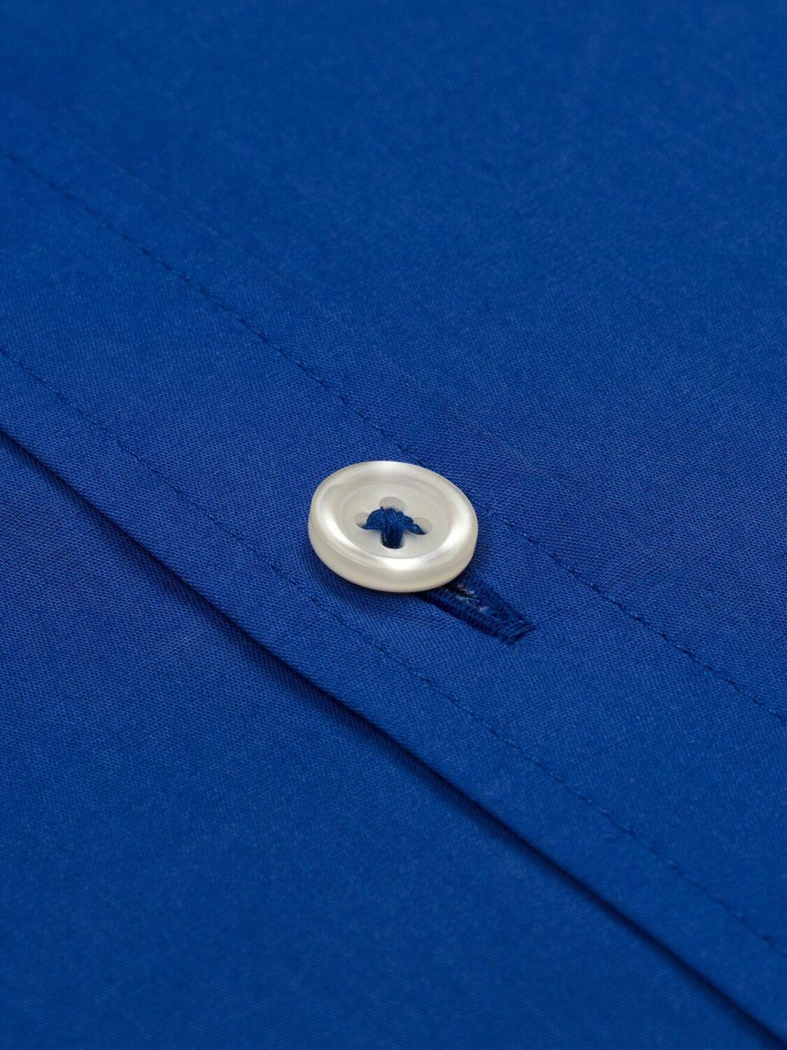 Blue cotton voile slim fit shirt