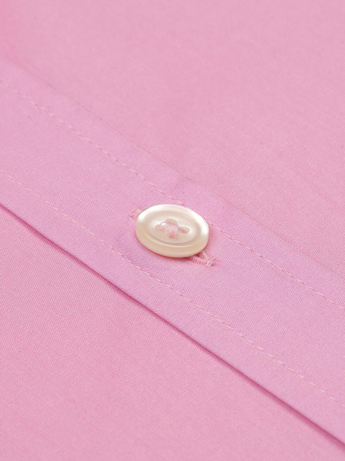 Chemise cintr&eacute;e rose en voile de coton