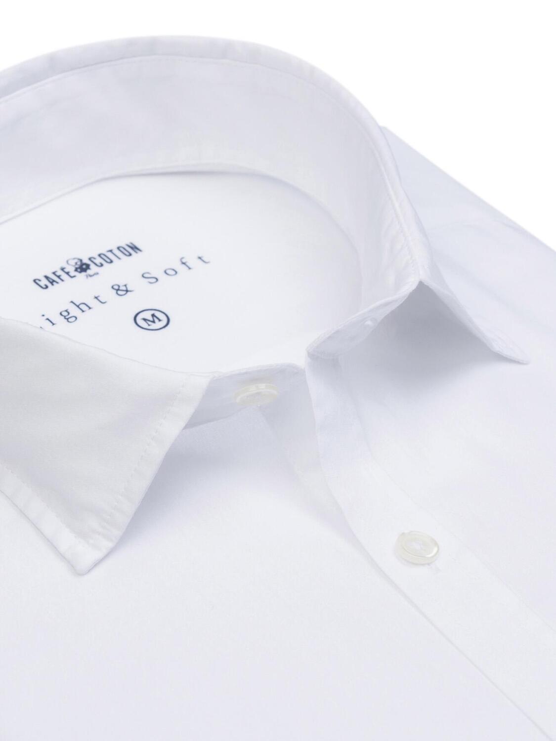 Camicia in voile di cotone bianco
