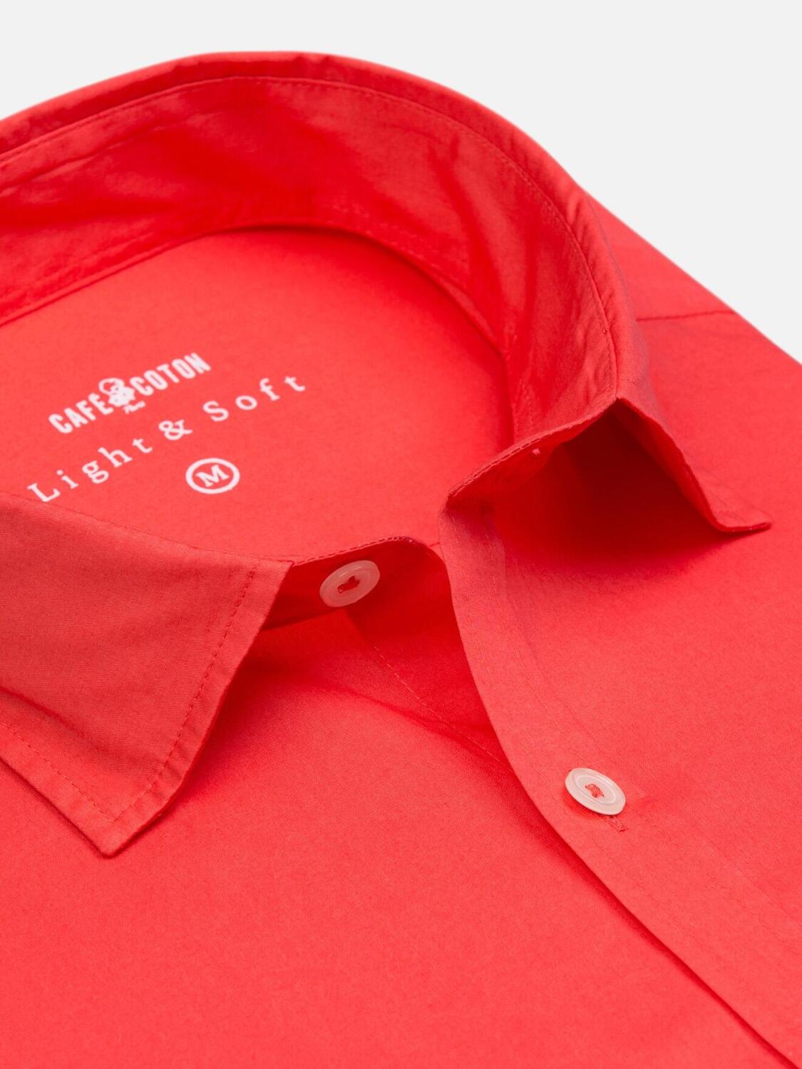 Chemise orange en voile de coton