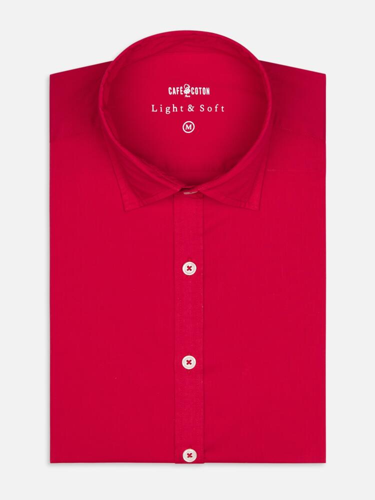 Red cotton voile shirt