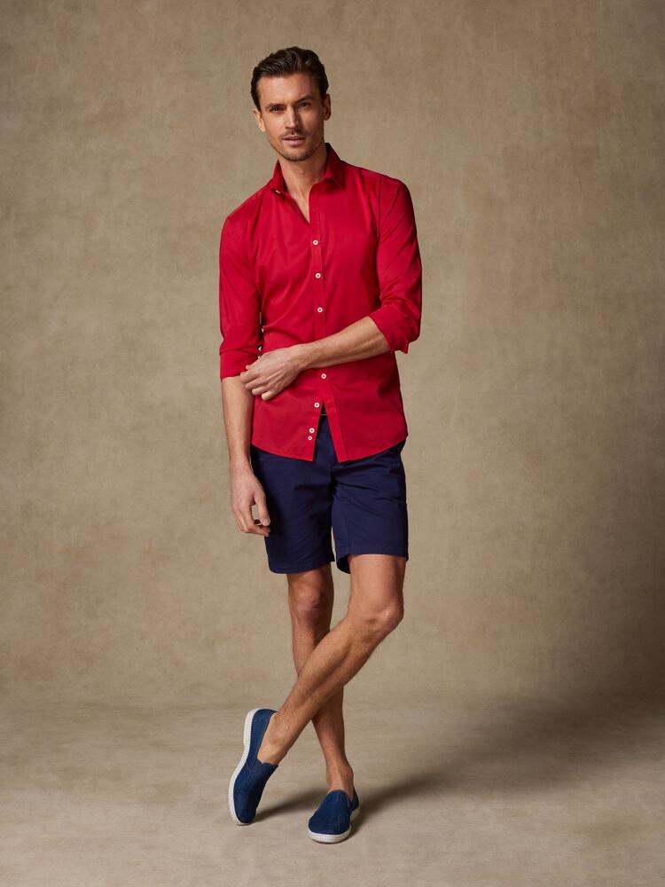 Red cotton voile shirt