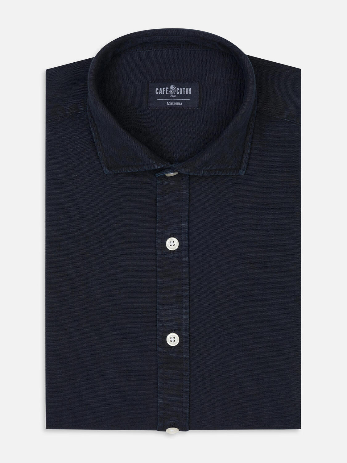 Camicia Theo Navy Washed Oxford