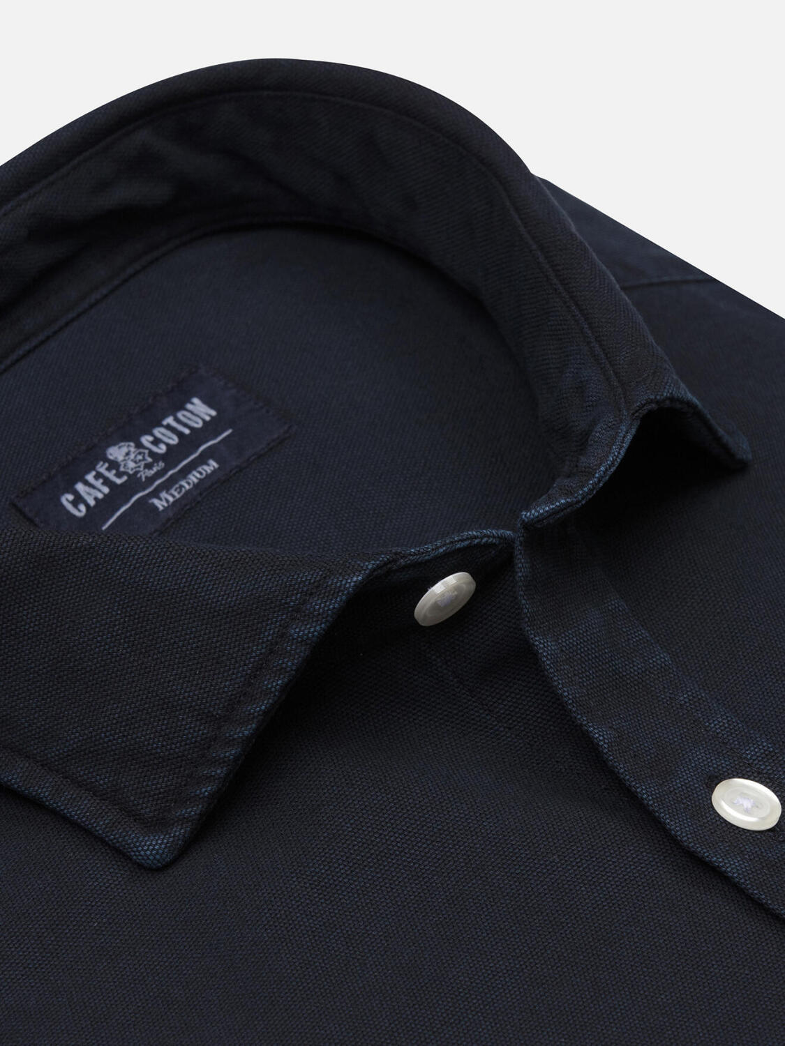 Camicia Theo Navy Washed Oxford