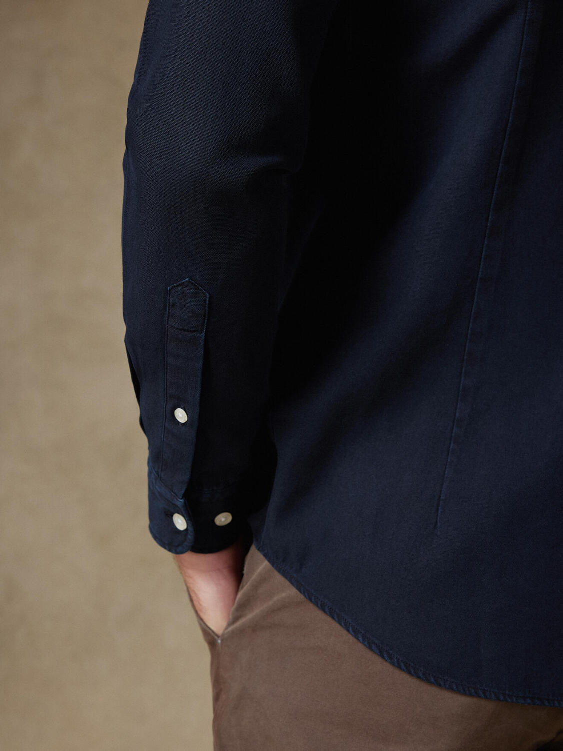 Camicia Theo Navy Washed Oxford