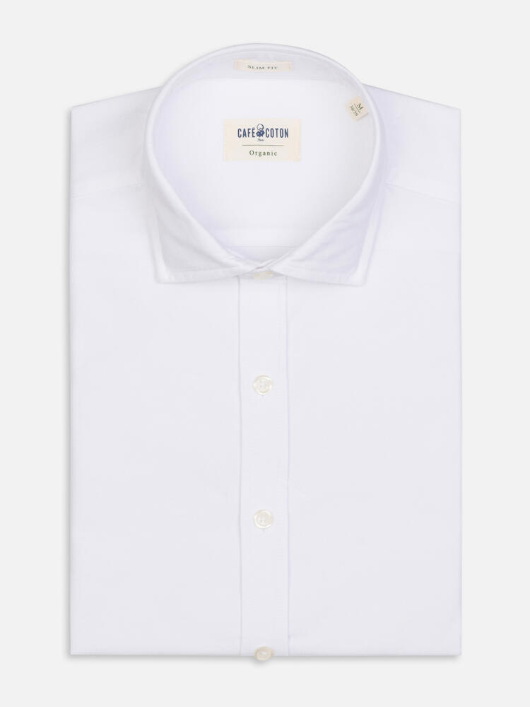 Chemise bio en oxford lavé blanc