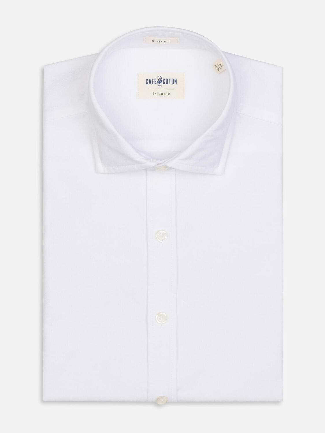 Camicia oxford biologica lavata in bianco