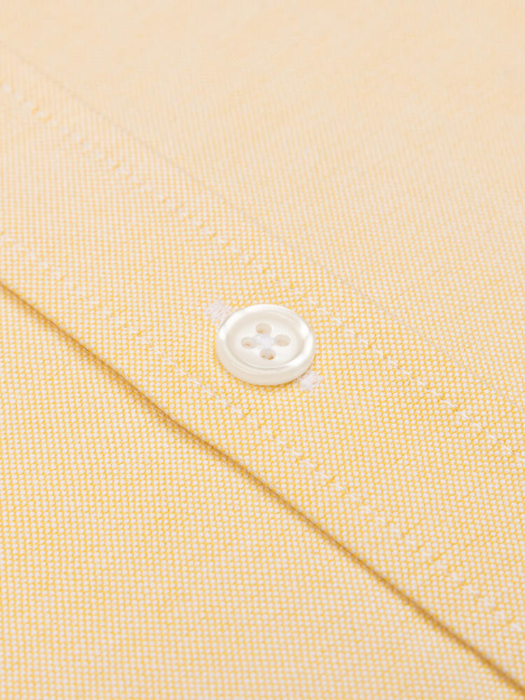 Yellow washed organic oxford shirt