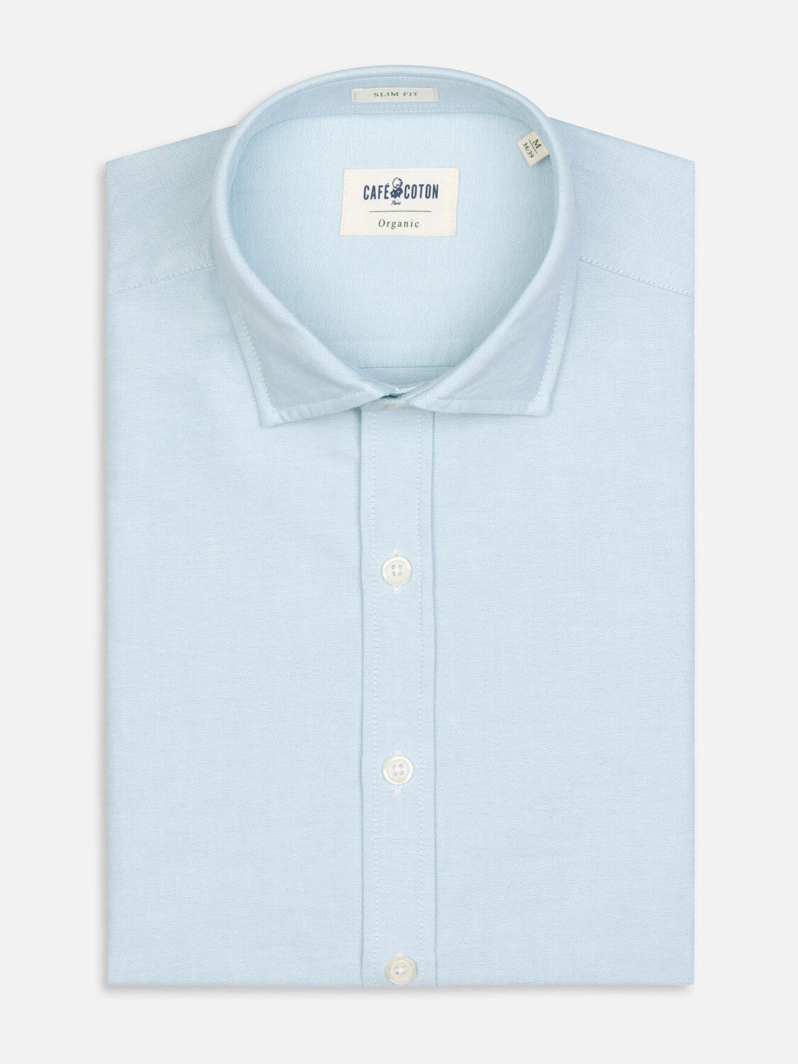Camisa oxford orgánica lavada laguna