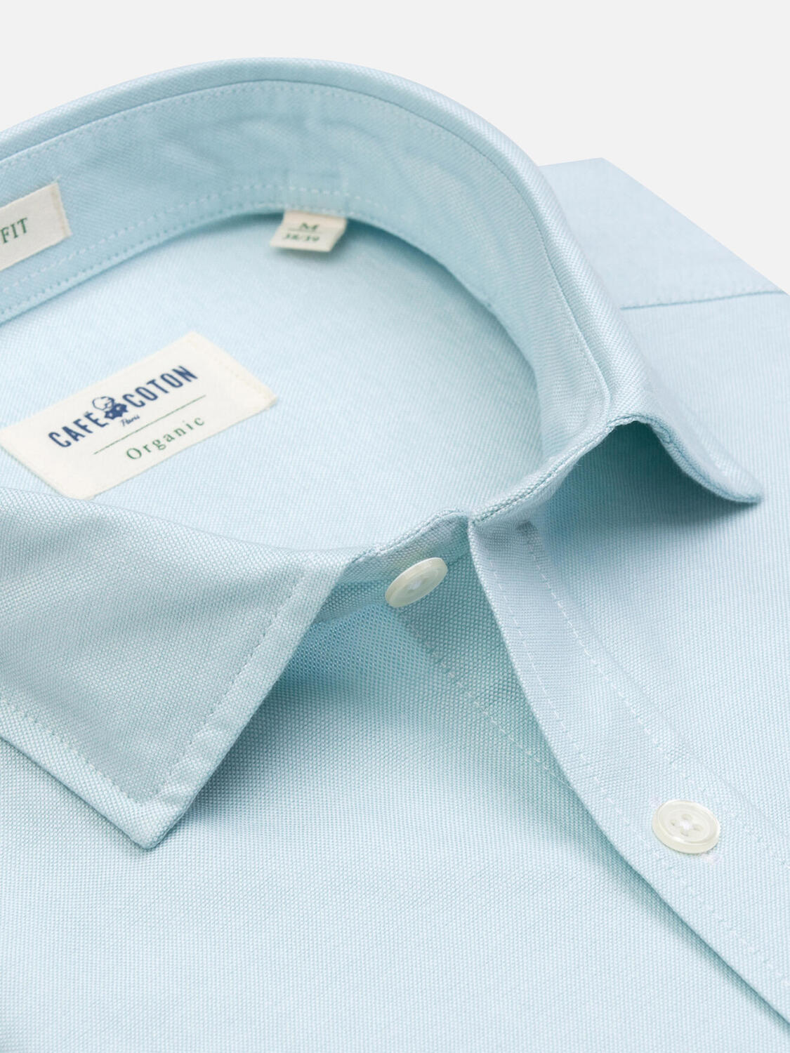 Camisa oxford orgánica lavada laguna