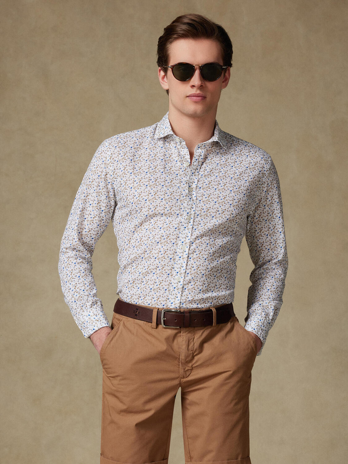 Chemise Marlow en lin à motif floral