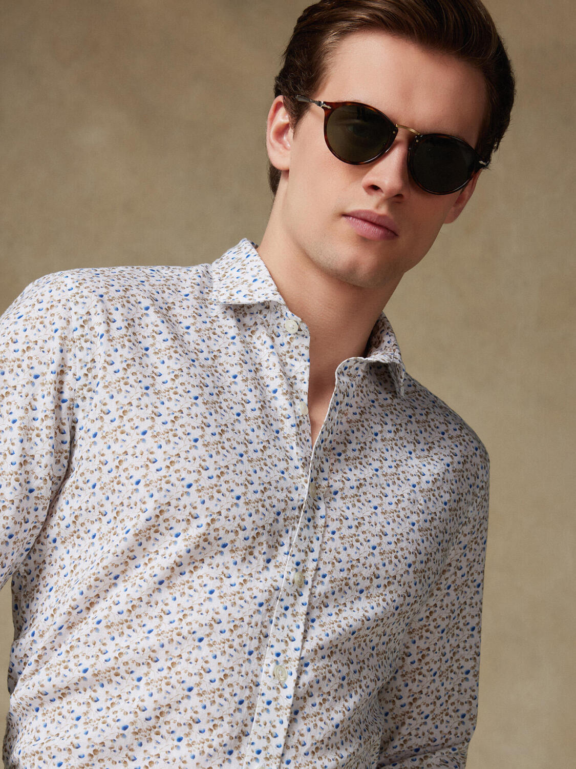 Chemise Marlow en lin à motif floral