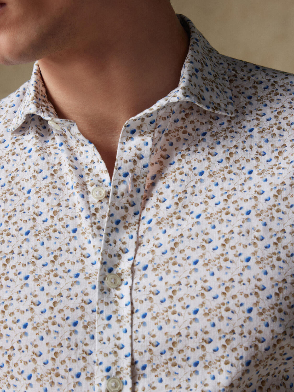 Chemise Marlow en lin à motif floral
