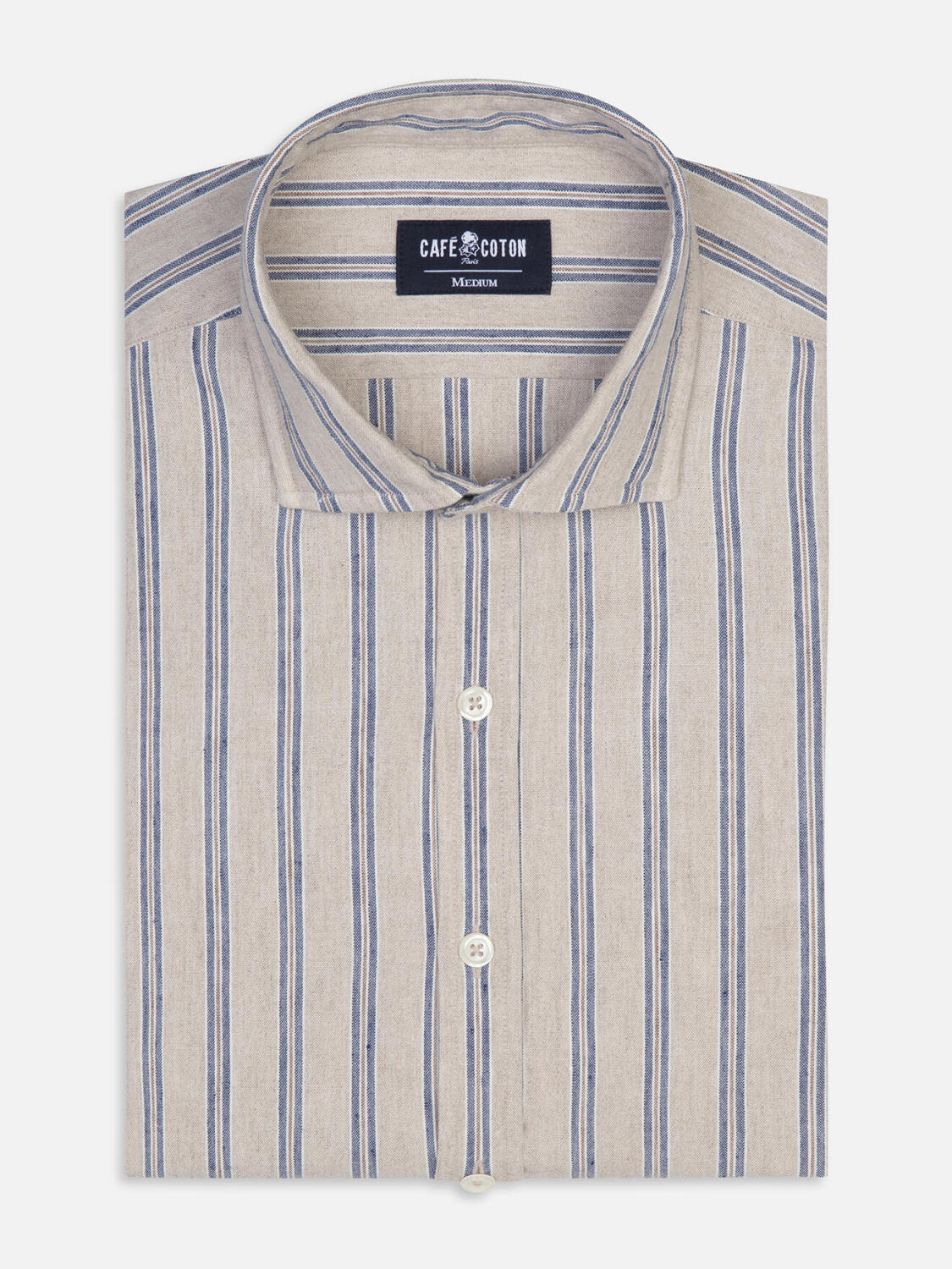 Chemise Maverick en lin &agrave; rayures