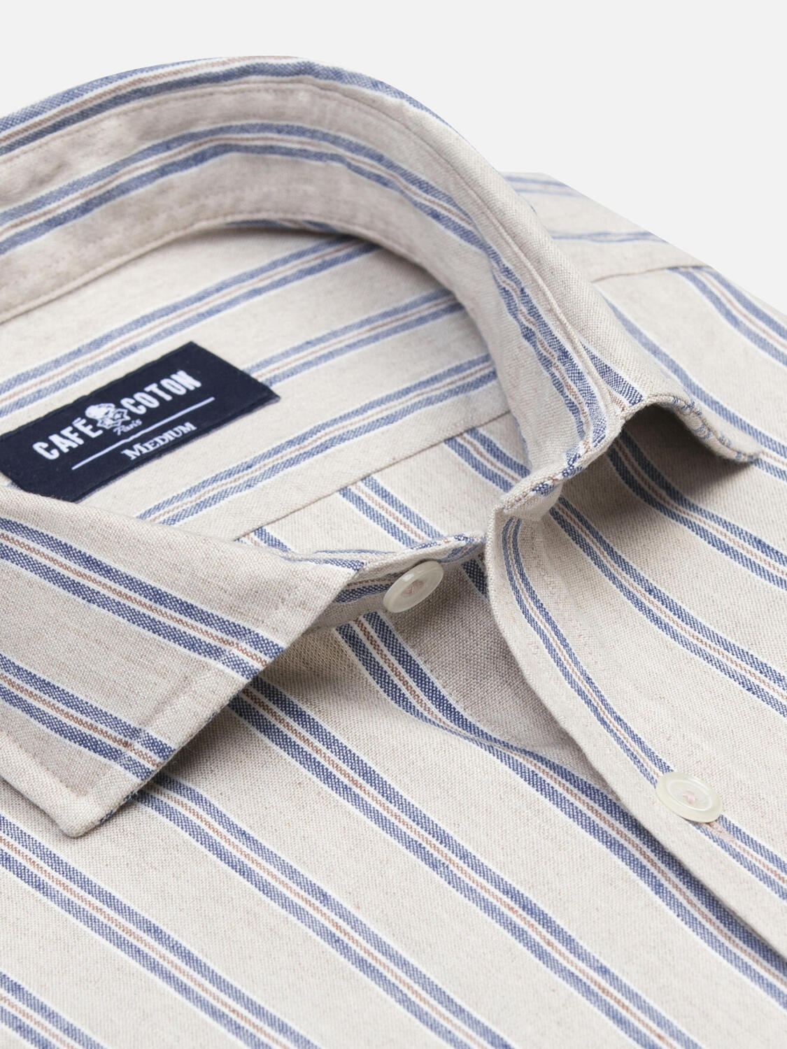 Chemise Maverick en lin &agrave; rayures