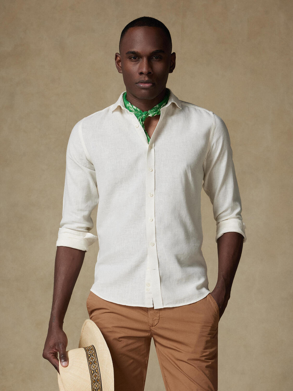 Moon linen shirt in off-white