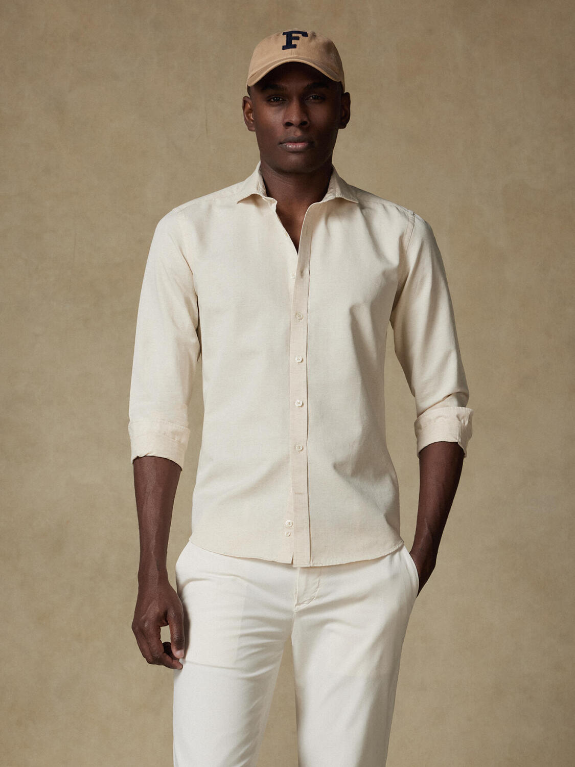 Camicia Nate in lino color sabbia