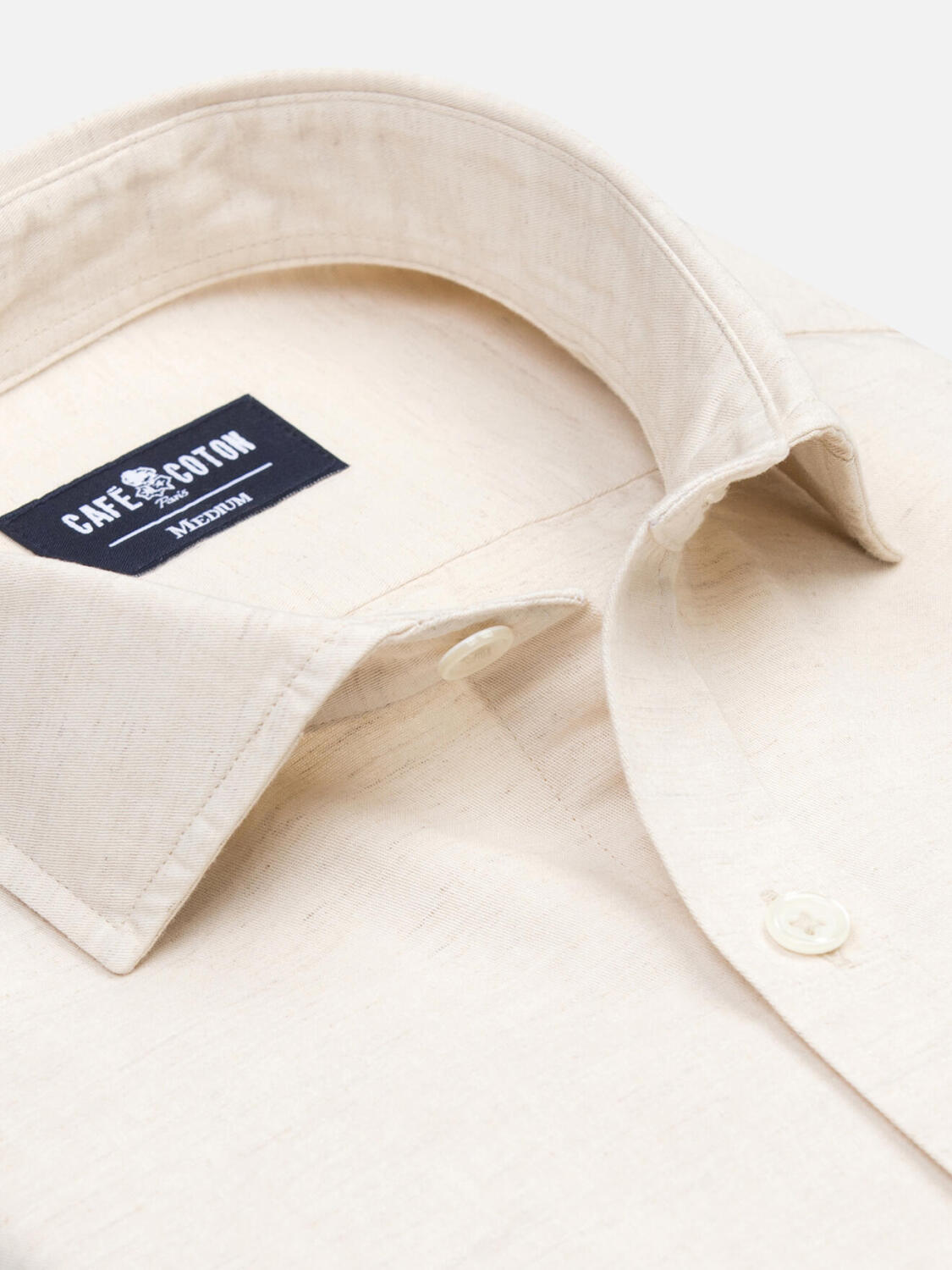 Camicia Nate in lino color sabbia