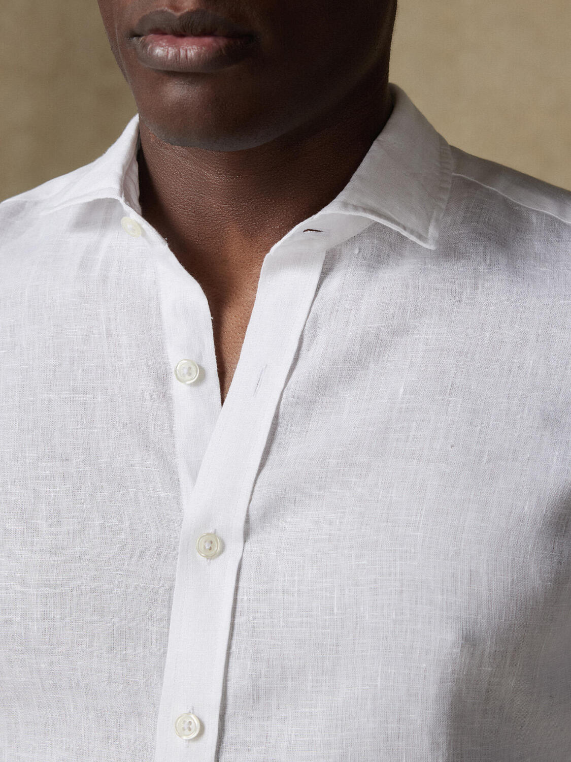 Olaf white linen shirt